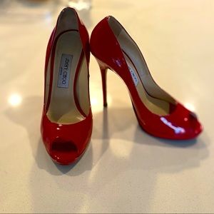 Pre- Owned Jimmy Choo Peep Toe Pumps